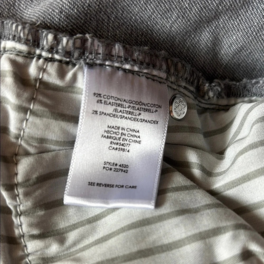 Cabi Button Fly Straight Women's Gray Jeans, 8 - Picture 8 of 9